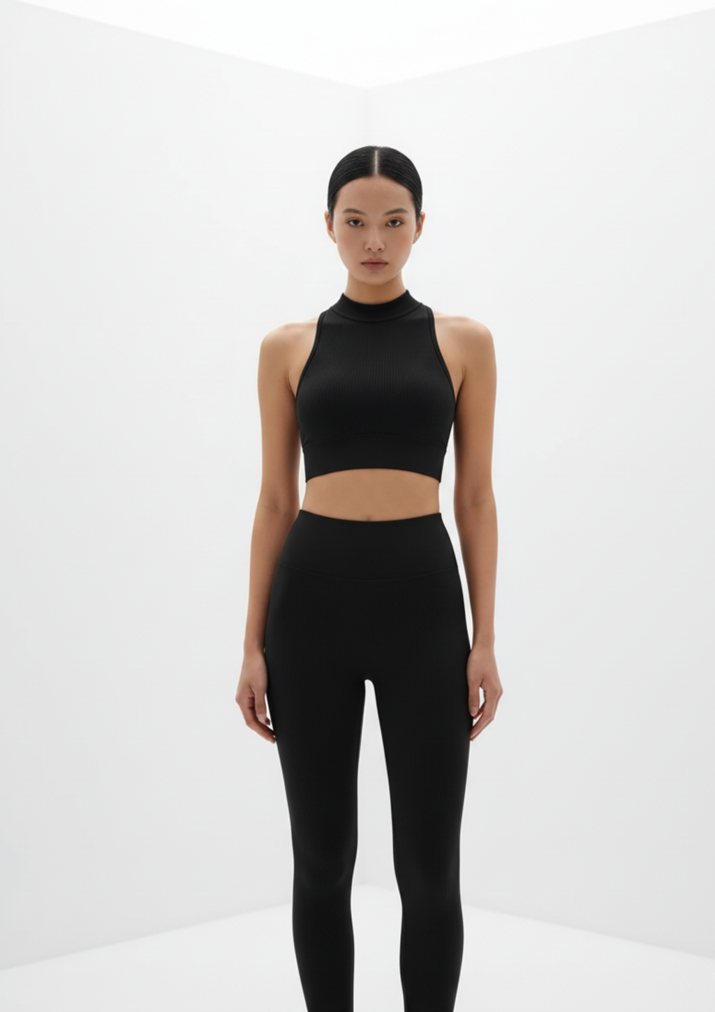 Ribbed Yoga Pants High Waisted
