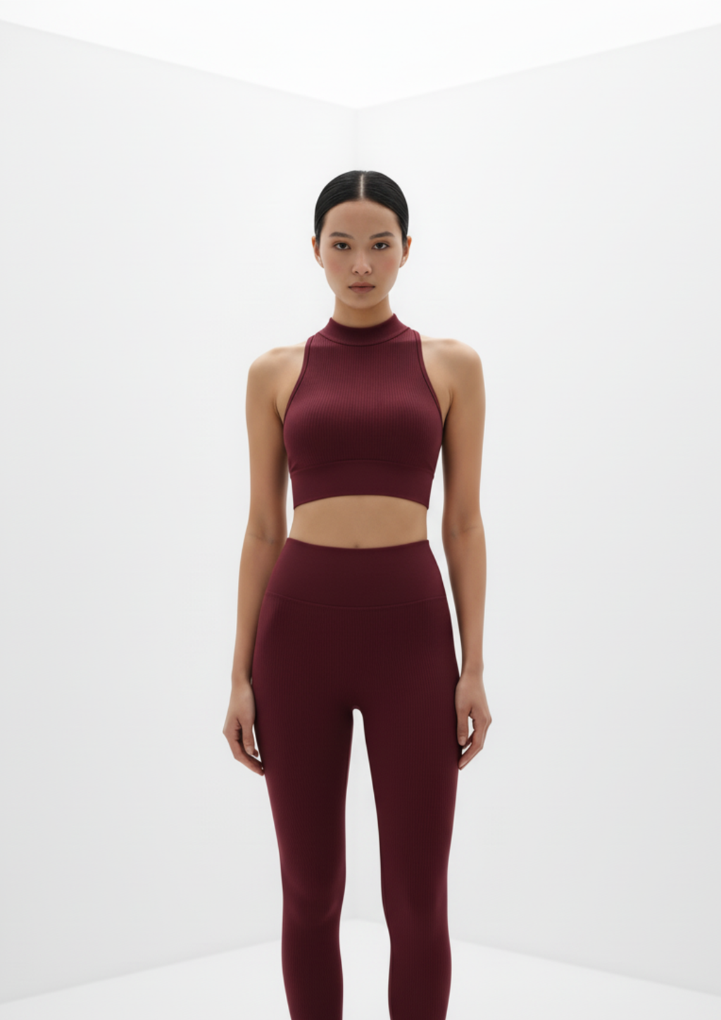 Ribbed Yoga Pants High Waisted