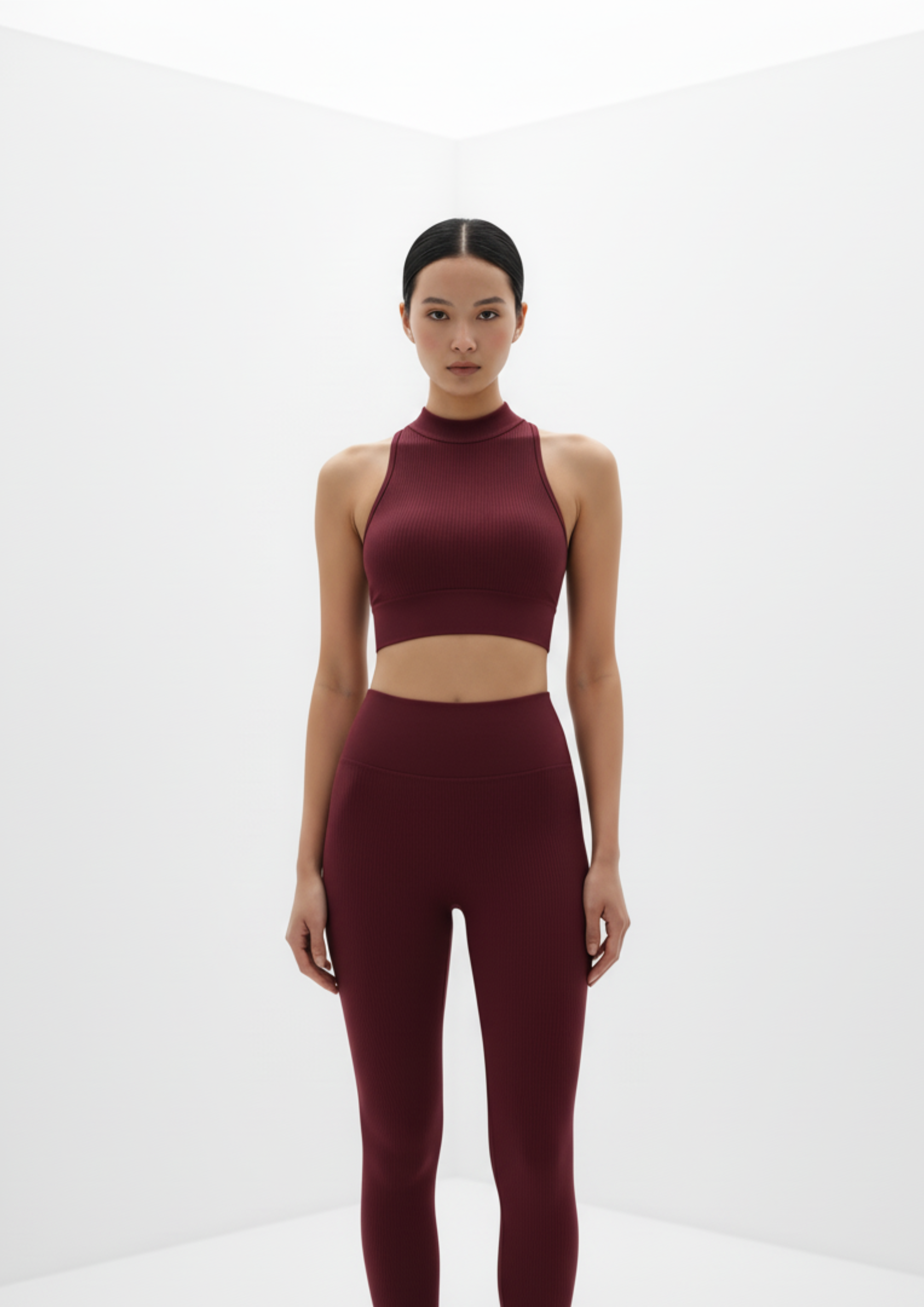 Ribbed Yoga Pants High Waisted