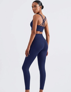 2 Piece Yoga Clothes Women's Tracksuit Athletic Wear Pilates Fitness Suit Gym Workout Push Up Clothes Sports Bra Leggings Suit