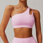 Oblique Shoulder Yoga Bra – Beautiful Back