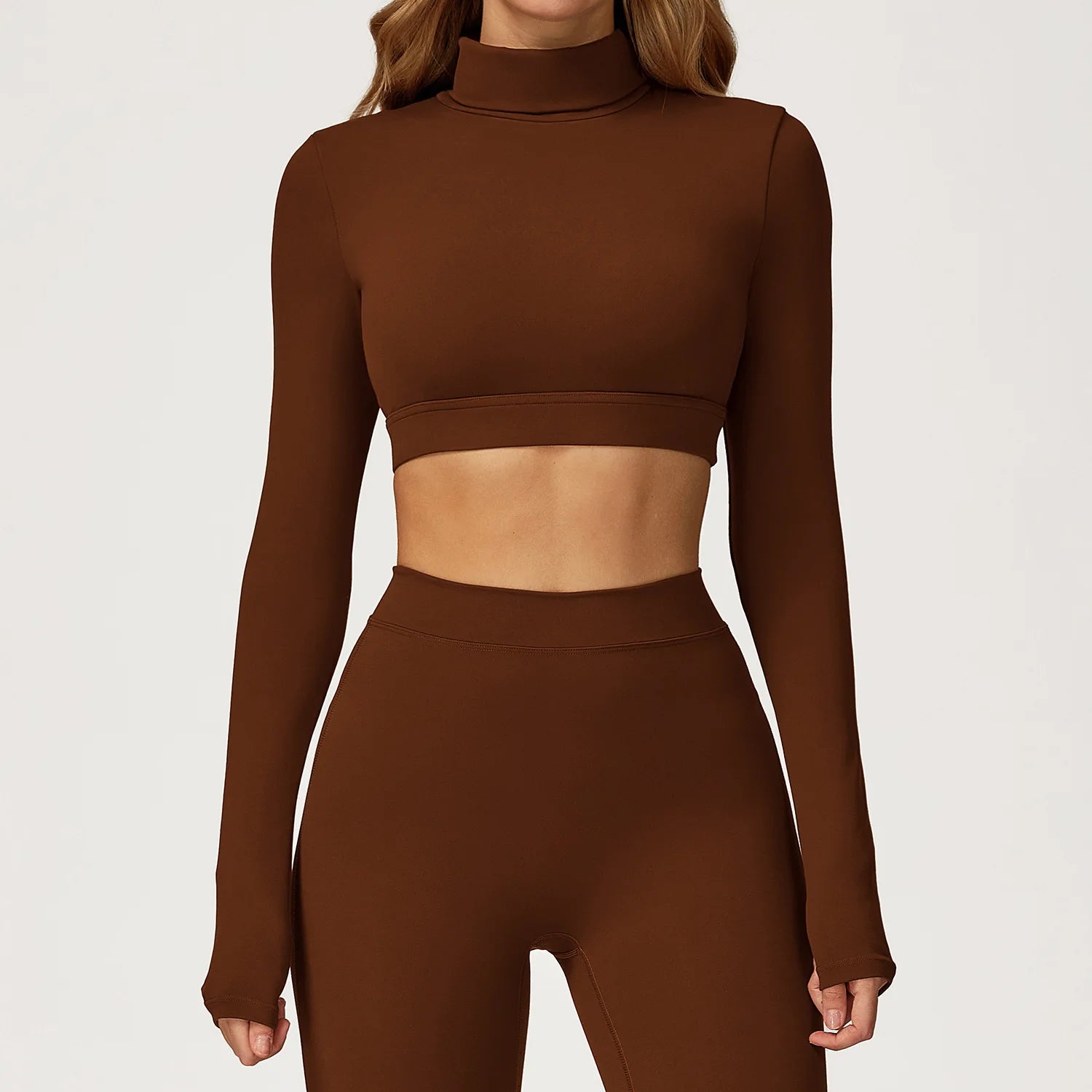 Gym Workout Crop Top for Women – Long Sleeve Quick Dry Yoga Shirt