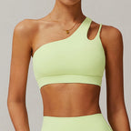 Oblique Shoulder Yoga Bra – Beautiful Back