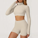 Gym Workout Crop Top for Women – Long Sleeve Quick Dry Yoga Shirt