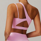 Oblique Shoulder Yoga Bra – Beautiful Back