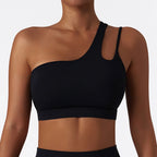 Oblique Shoulder Yoga Bra – Beautiful Back