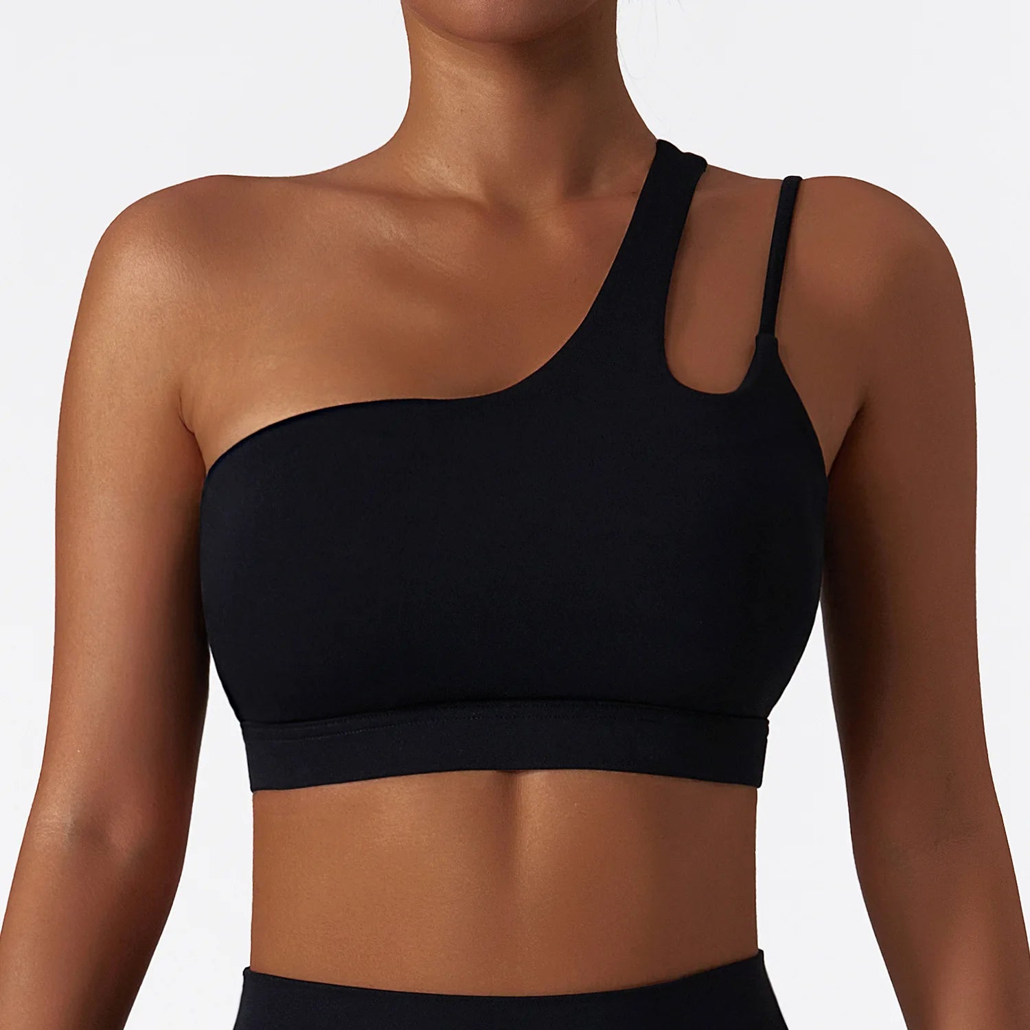 Oblique Shoulder Yoga Bra – Beautiful Back