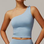 Women Sports Bra Gym Top Push Up Underwear Fitness Bras One Shoulder Yoga Bra Shockproof Yoga Running Bra Sexy Training Vest