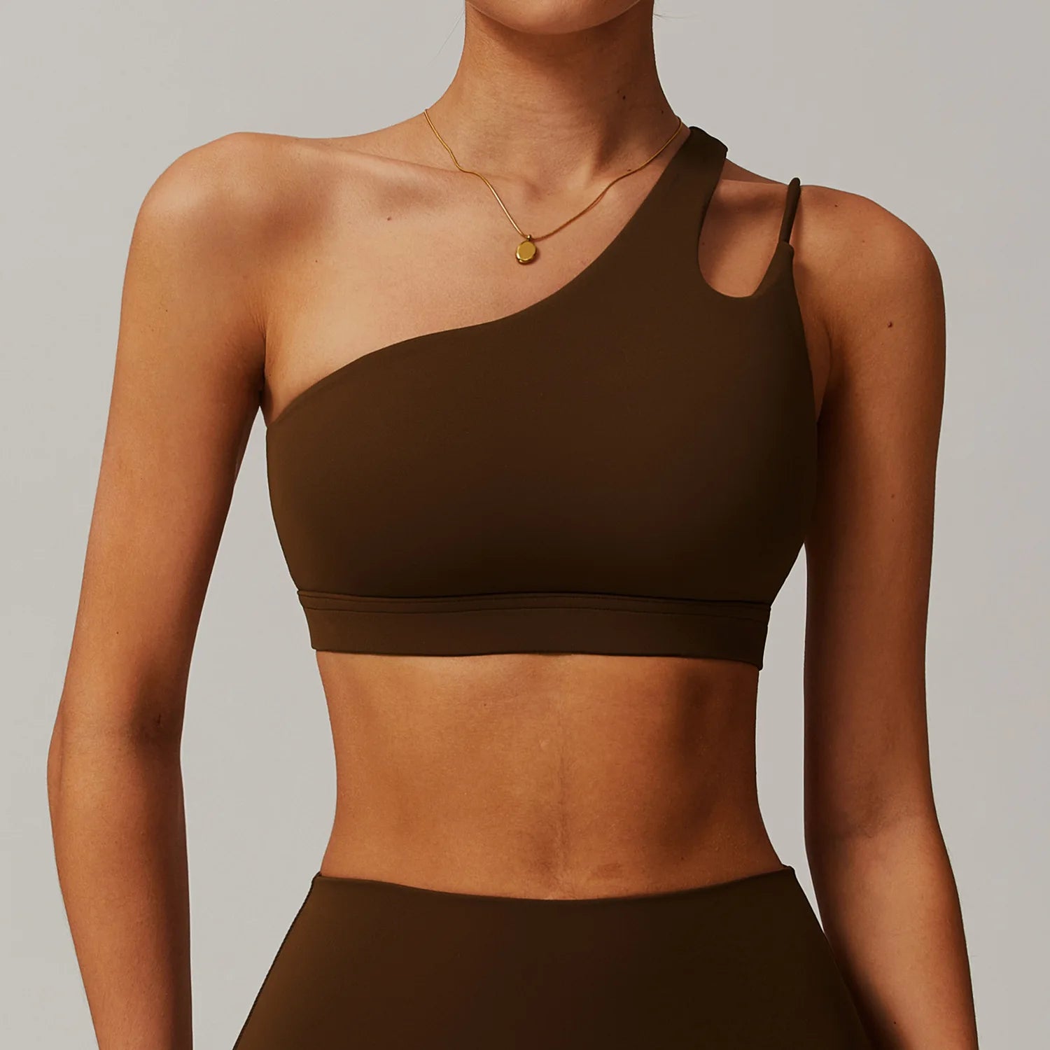 Oblique Shoulder Yoga Bra – Beautiful Back
